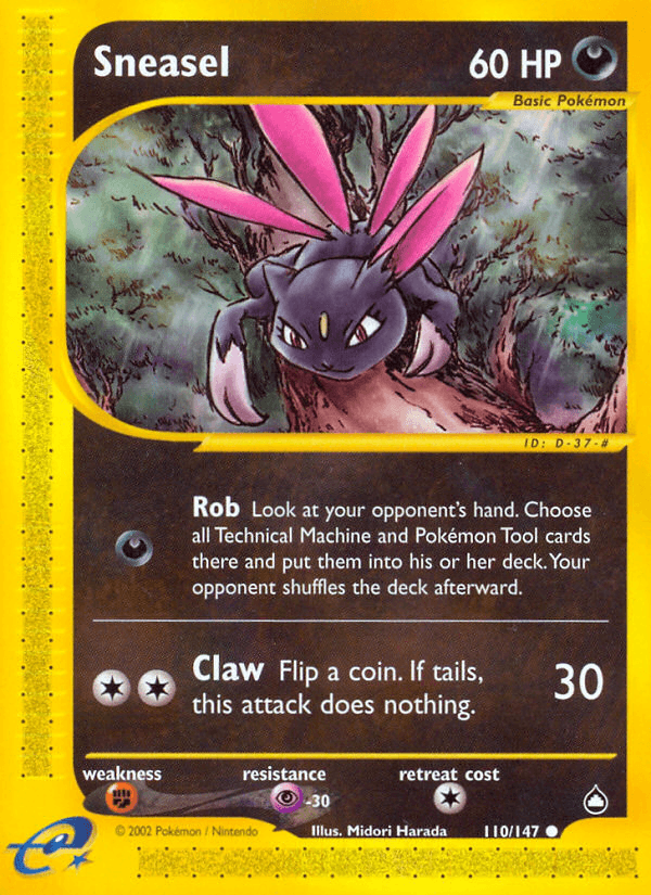 Sneasel Aquapolis card