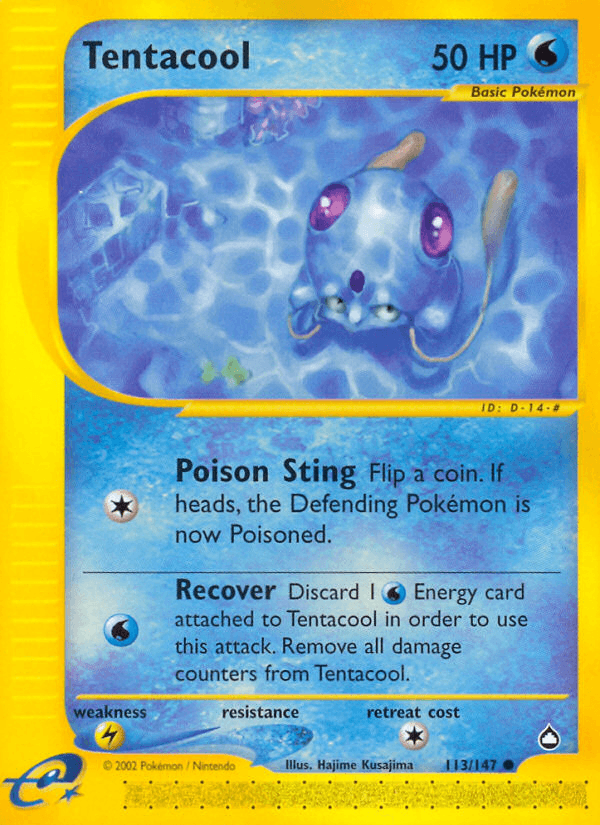 Tentacool Aquapolis card