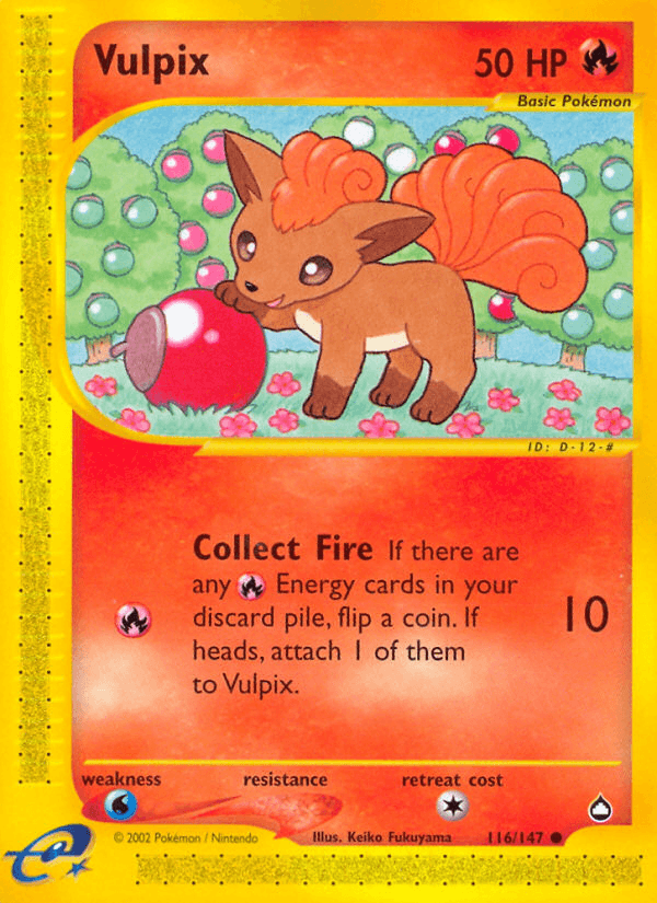 Vulpix Aquapolis card