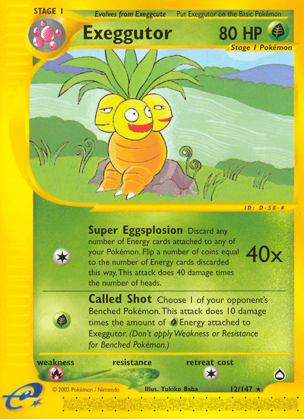 Exeggutor Aquapolis card