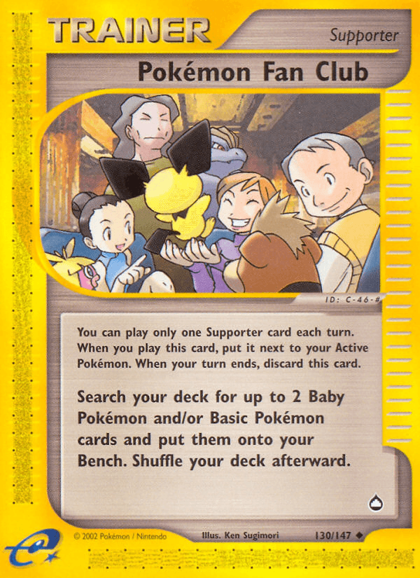 Pokémon Fan Club Aquapolis card
