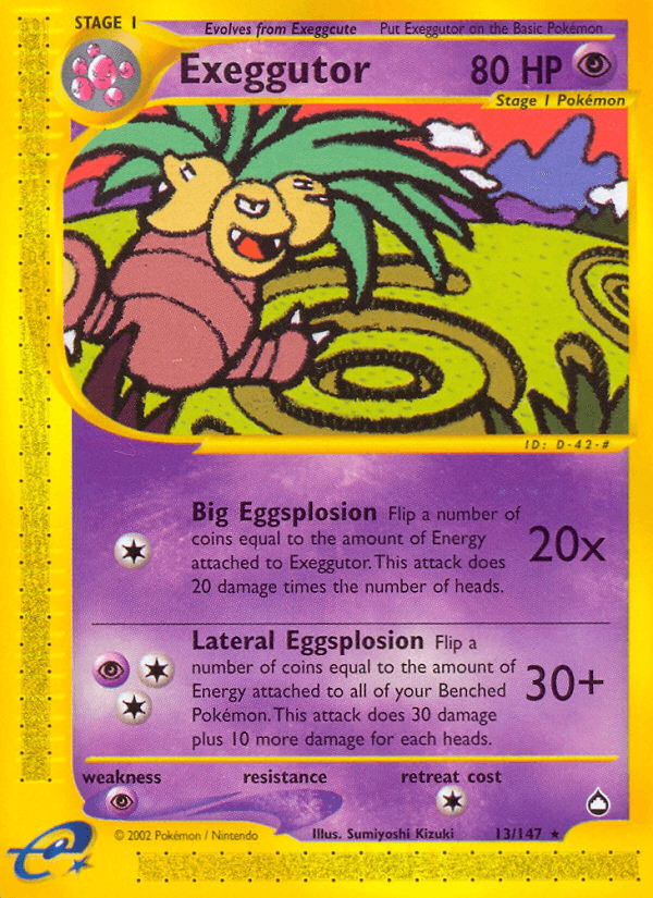 Exeggutor Aquapolis card