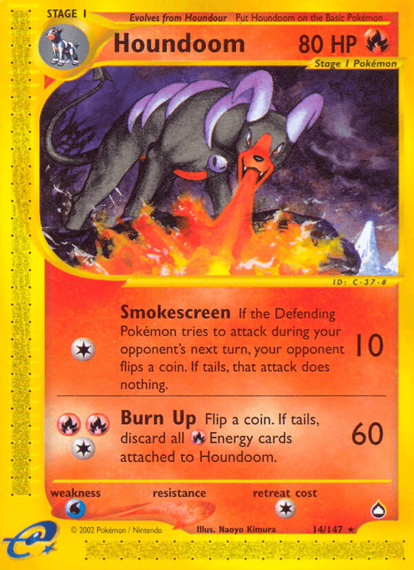 Houndoom Aquapolis card