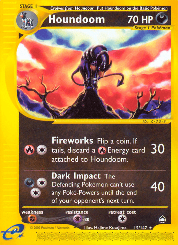 Houndoom Aquapolis card
