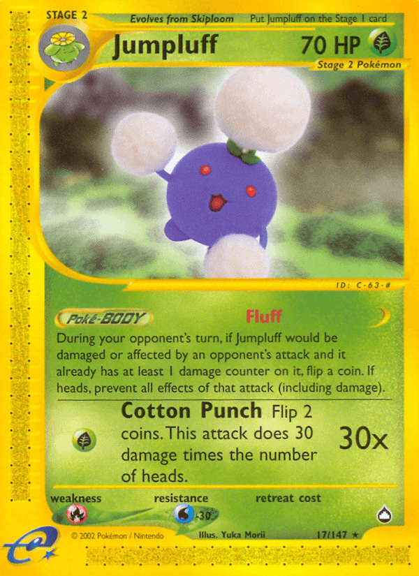 Jumpluff Aquapolis card