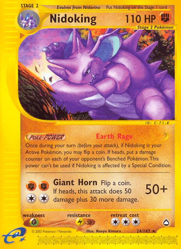 Nidoking Aquapolis card