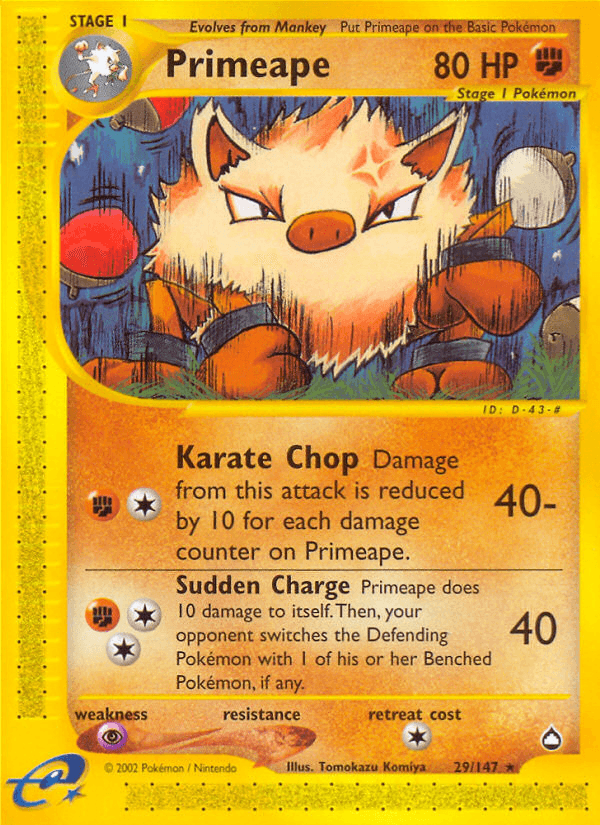 Primeape Aquapolis card