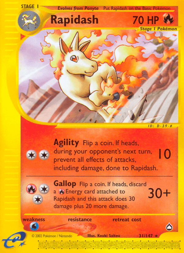 Rapidash Aquapolis card