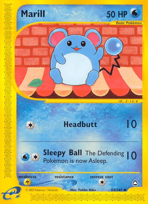 Marill Aquapolis card