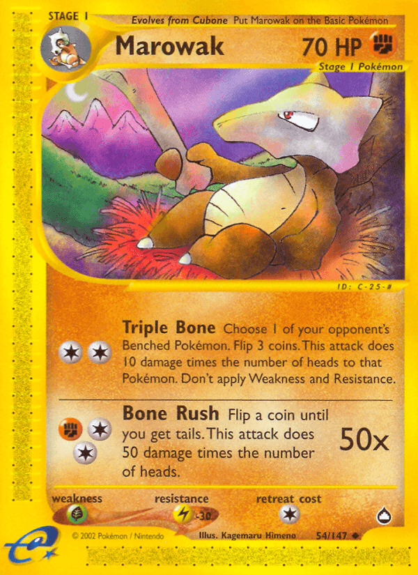 Marowak Aquapolis card
