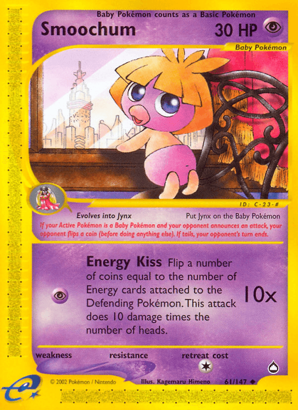 Smoochum Aquapolis card