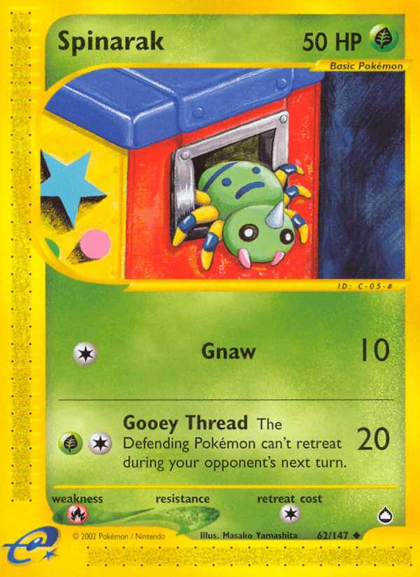 Spinarak Aquapolis card