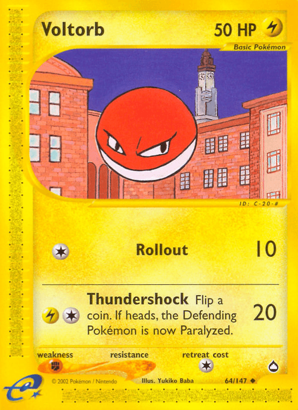 Voltorb Aquapolis card