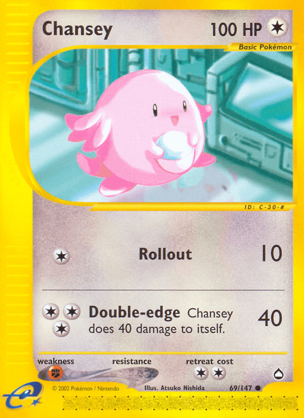 Chansey Aquapolis card