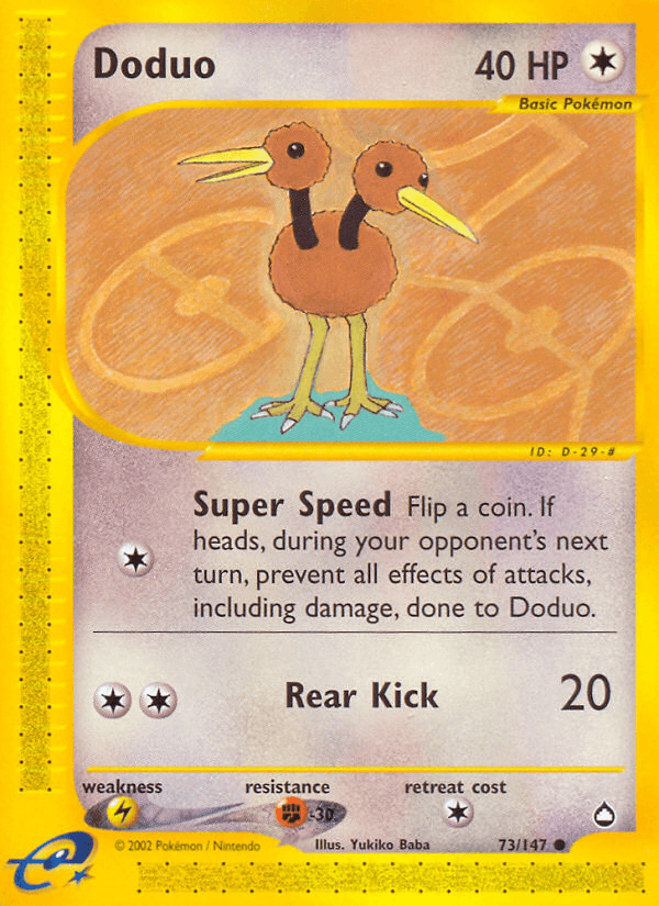 Doduo Aquapolis card