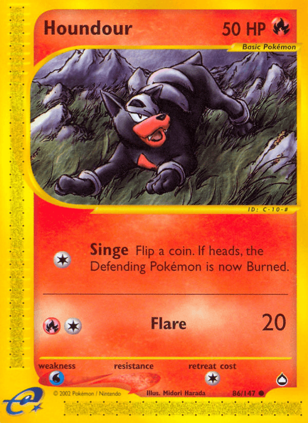 Houndour Aquapolis card
