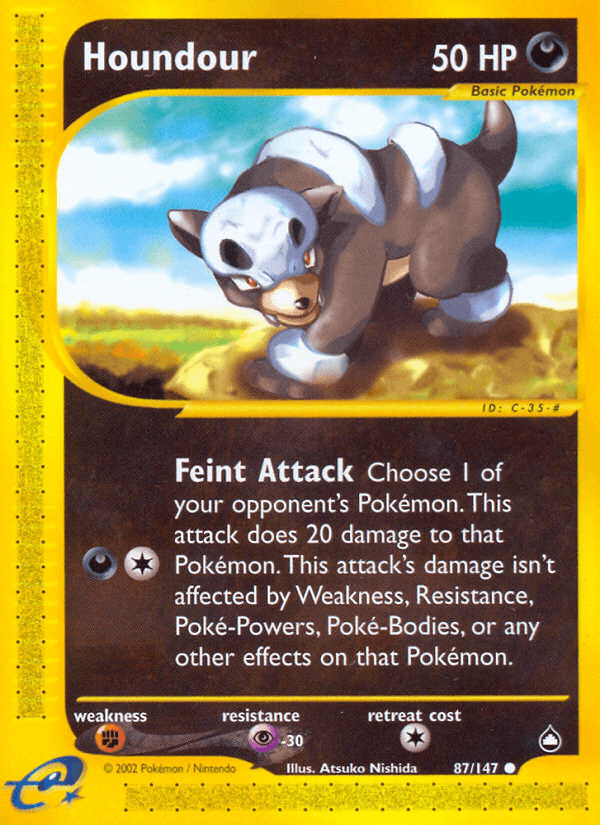 Houndour Aquapolis card