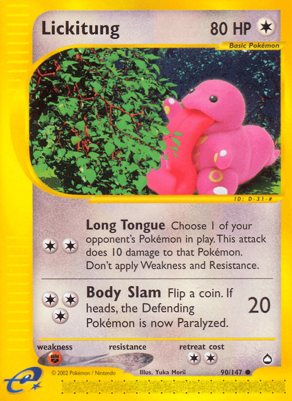 Lickitung Aquapolis card