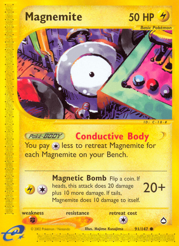 Magnemite Aquapolis card