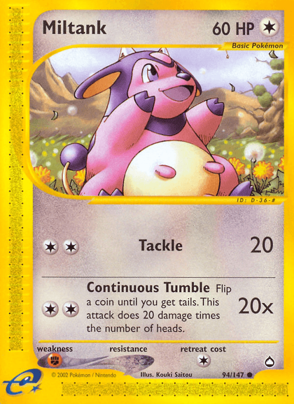 Miltank Aquapolis card