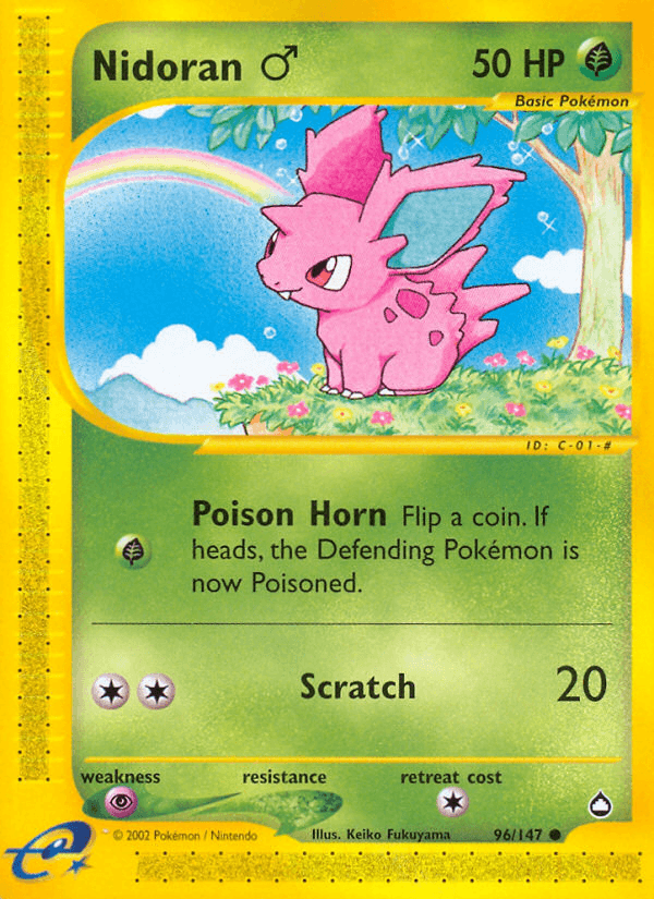 Nidoran ♂ Aquapolis card