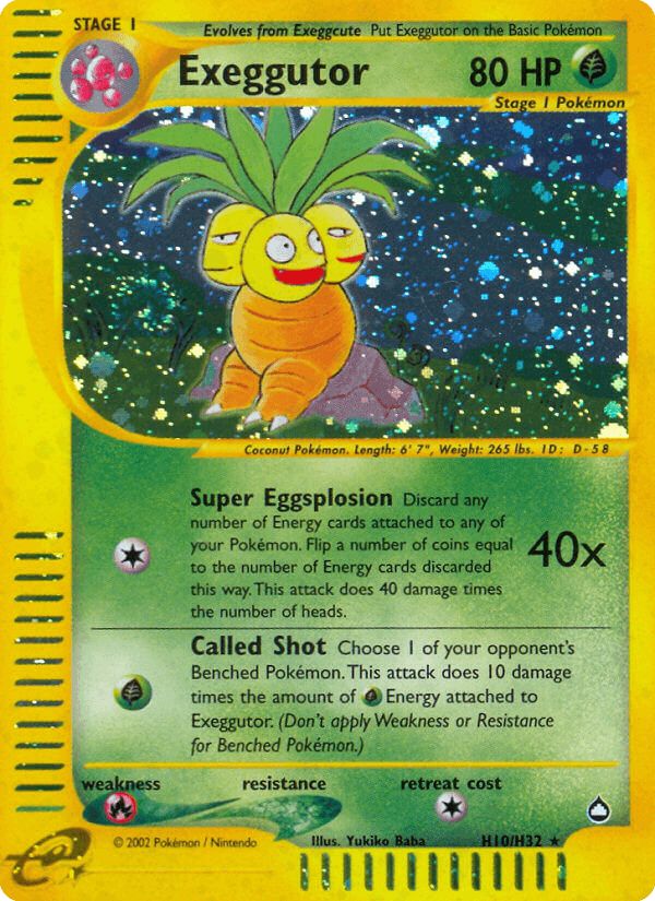 Exeggutor Aquapolis card