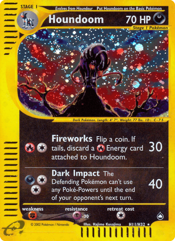 Houndoom Aquapolis card
