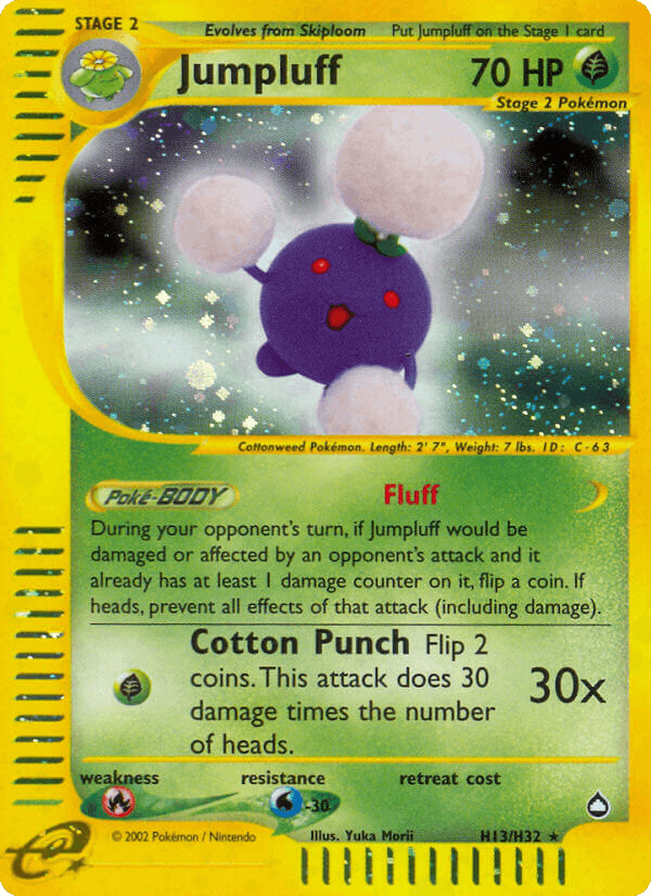 Jumpluff Aquapolis card