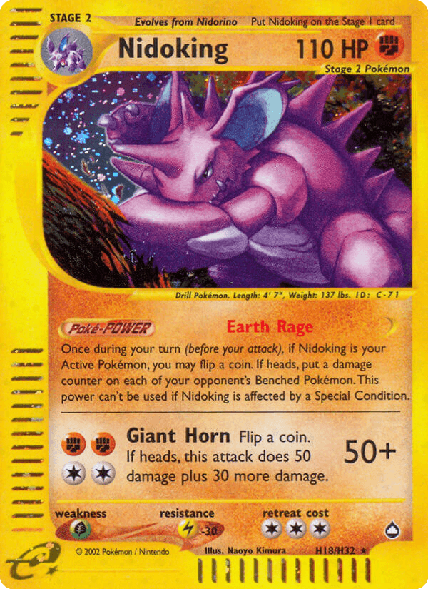Nidoking Aquapolis card