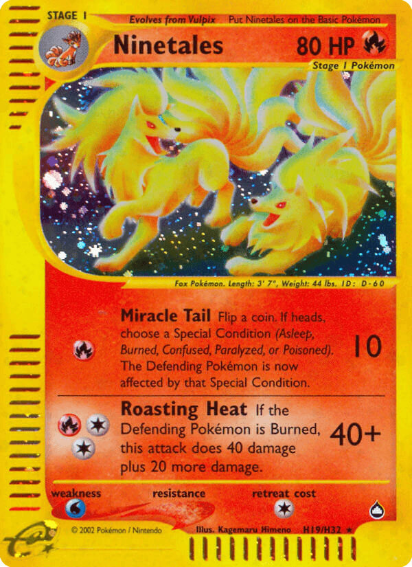 Ninetales Aquapolis card
