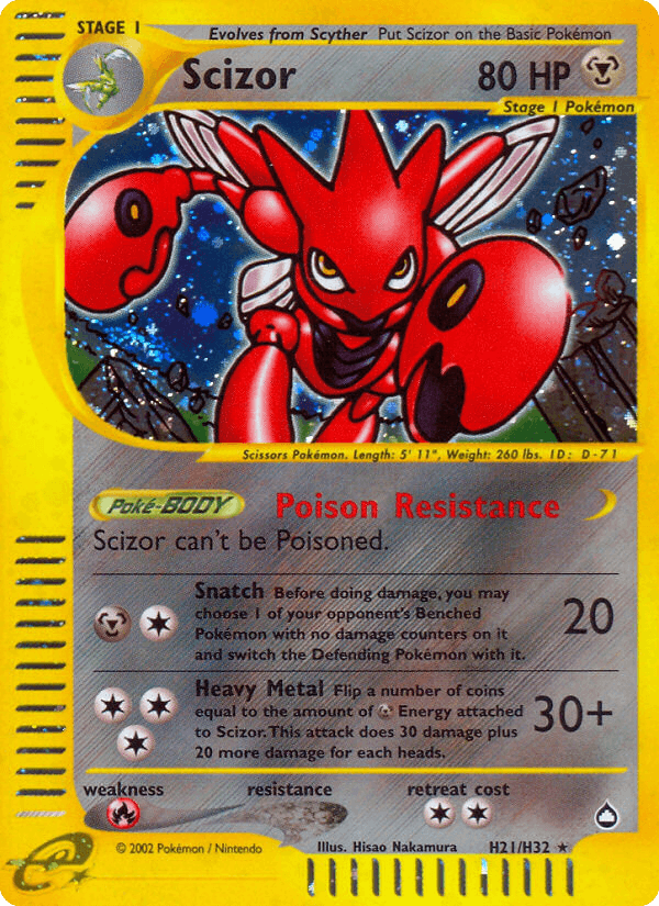 Scizor Aquapolis card