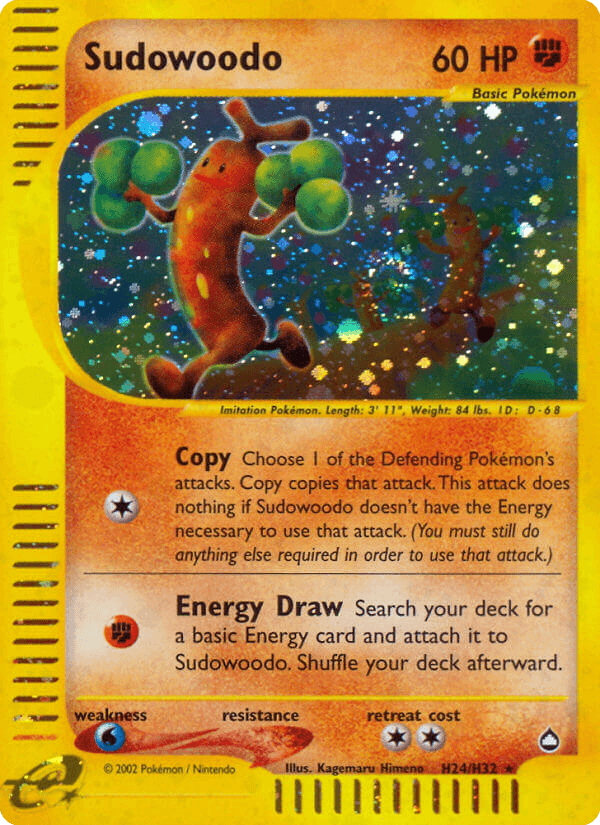 Sudowoodo Aquapolis card