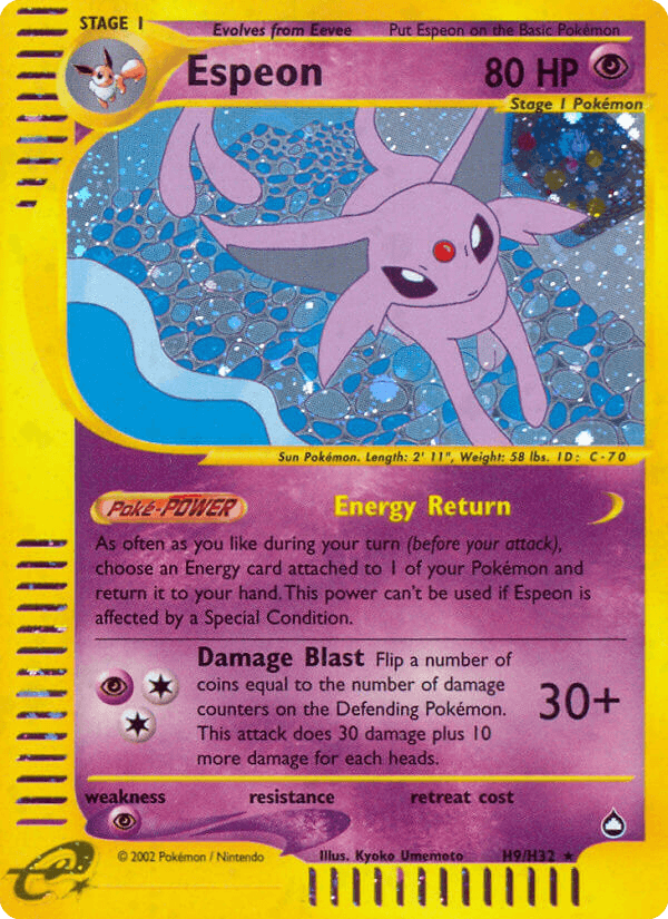 Espeon Aquapolis card