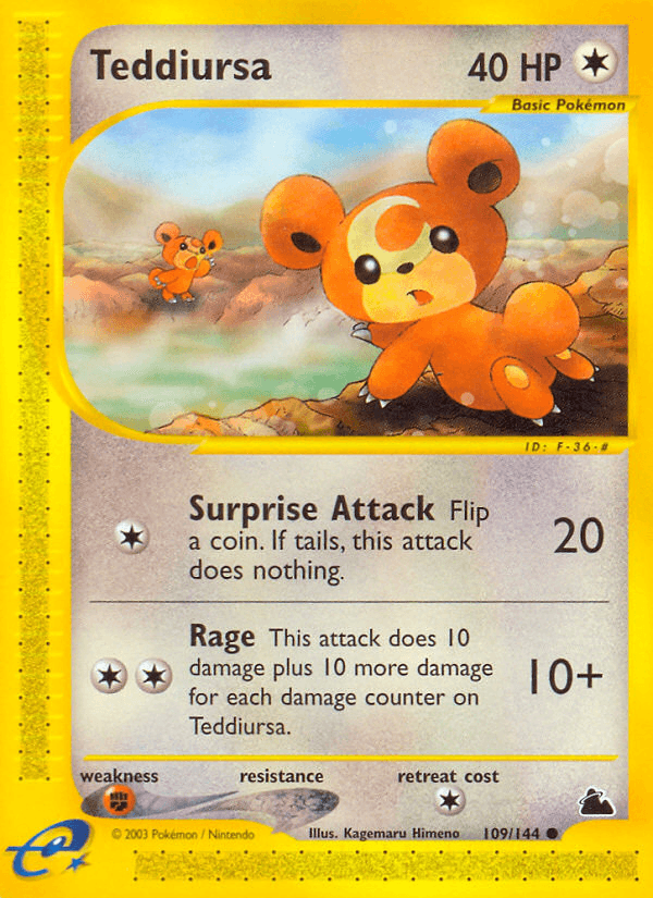 Teddiursa Skyridge card