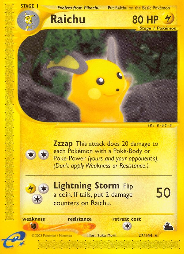 Raichu Skyridge card