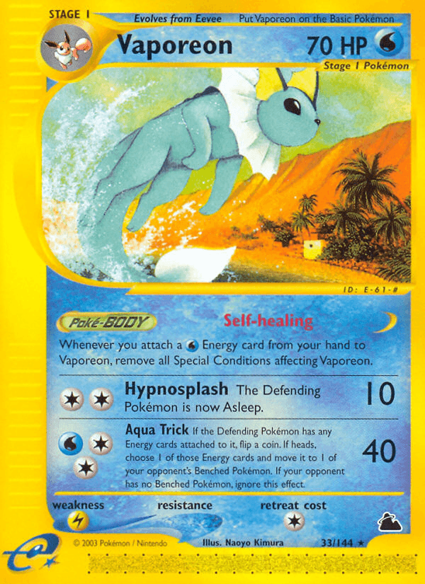 Vaporeon Skyridge card