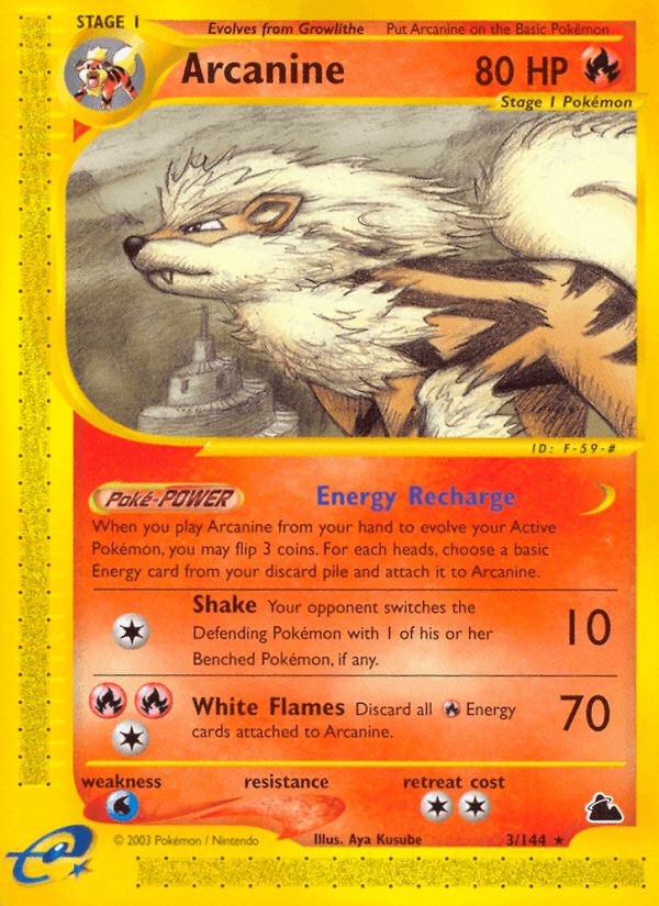 Arcanine Skyridge card