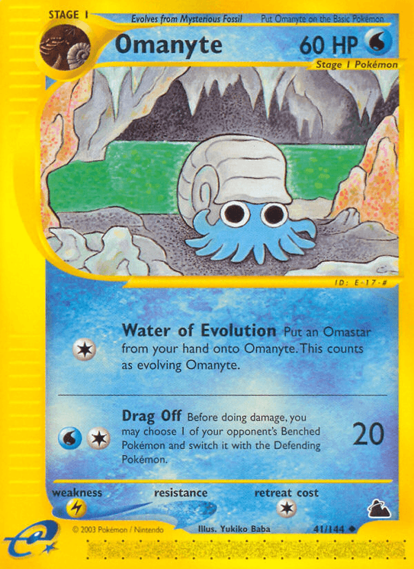 Omanyte Skyridge card
