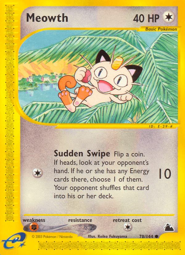 Meowth Skyridge card