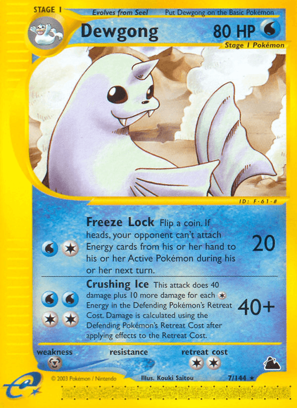 Dewgong Skyridge card