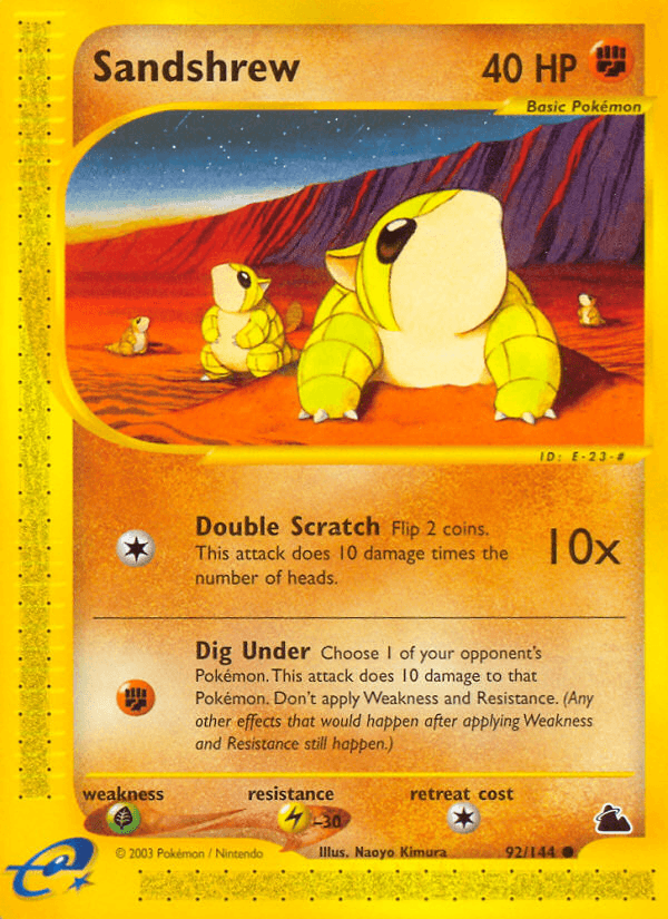 Sandshrew Skyridge card