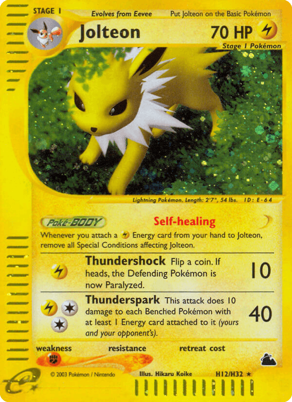 Jolteon Skyridge card