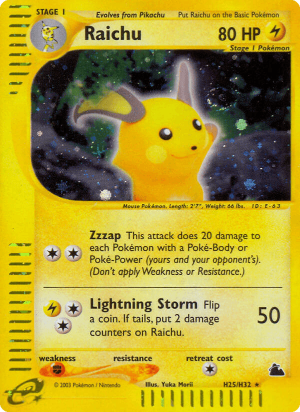 Raichu Skyridge card