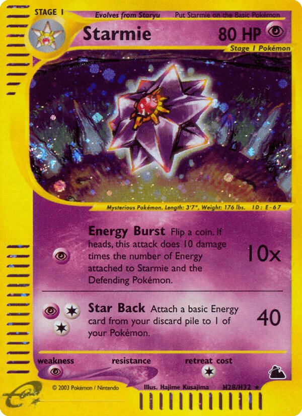 Starmie Skyridge card