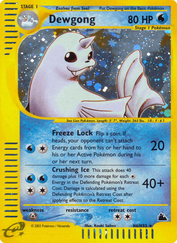 Dewgong Skyridge card