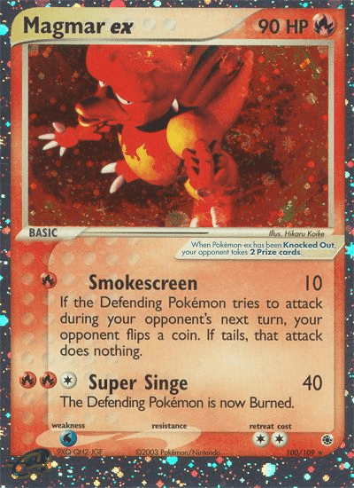 Magmar ex Ruby & Sapphire card