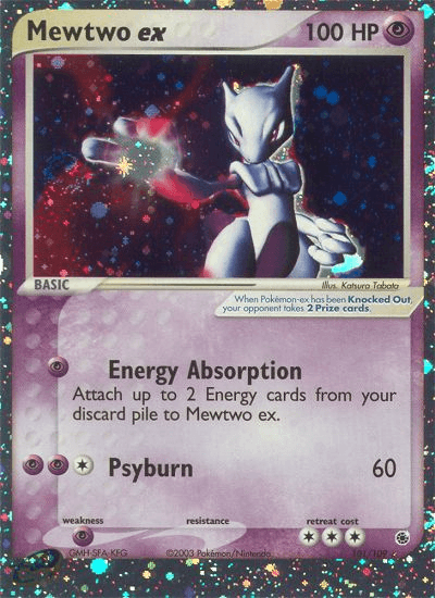 Mewtwo ex Ruby & Sapphire card