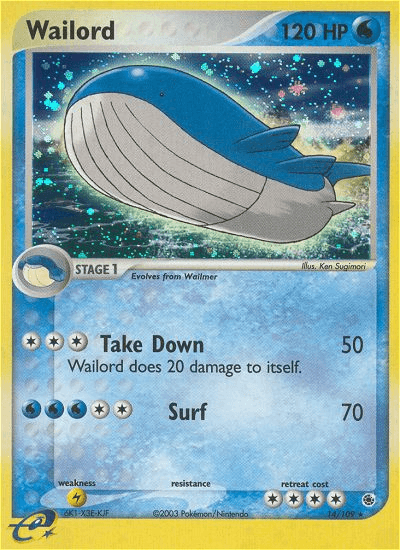 Wailord Ruby & Sapphire card
