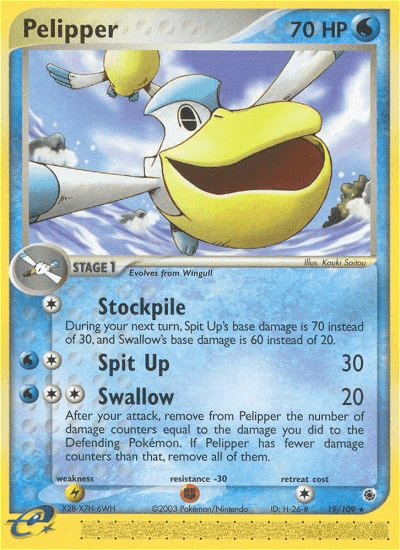Pelipper Ruby & Sapphire card