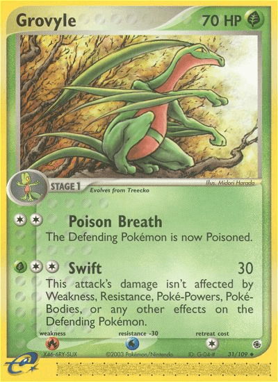 Grovyle Ruby & Sapphire card